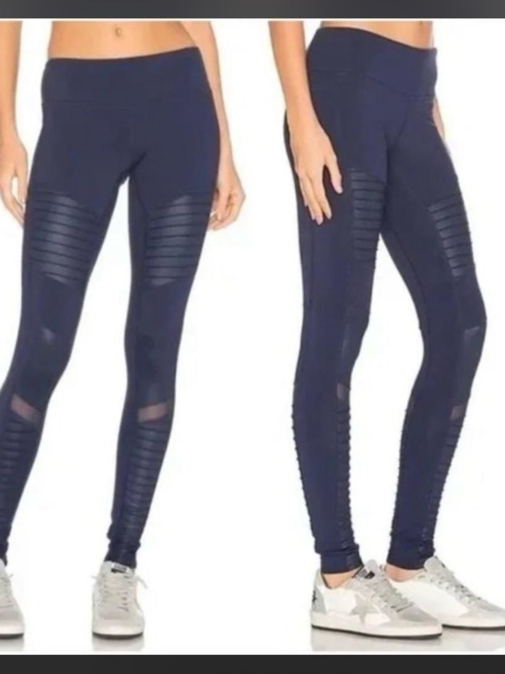Alo Yoga Navy Moto Leggings